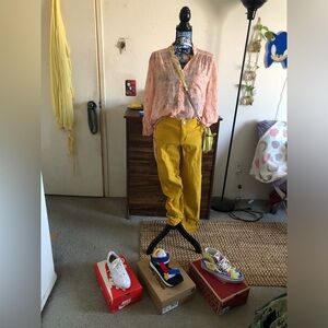 Women’s Stylish Mustard Yellow Super Skinny Jeans